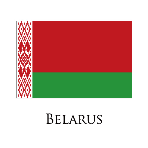 Belarus flag logo iron on paper